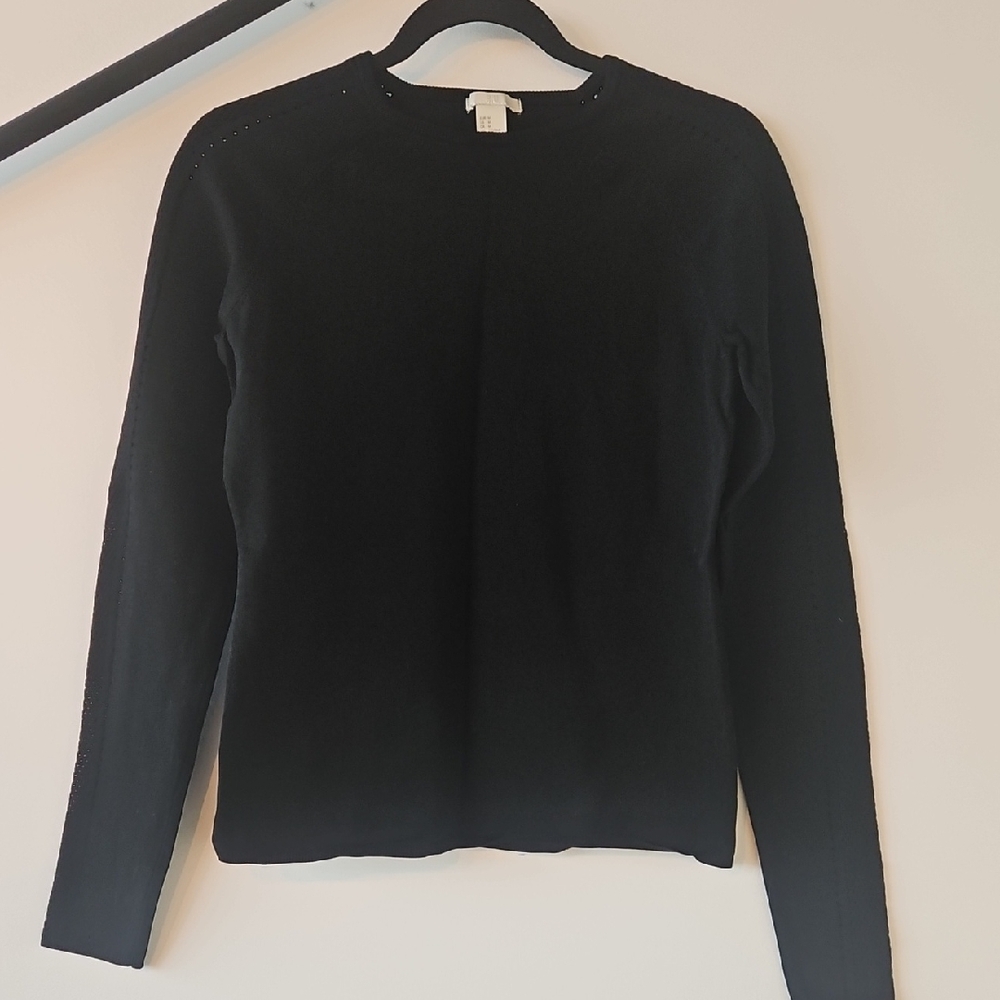 H&M Classic Black Long Sleeve Top